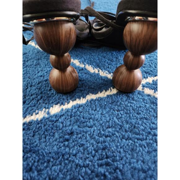 Lulus Women Square Toed  Gladiator Wooden Heels sz8 - Picture 5 of 5